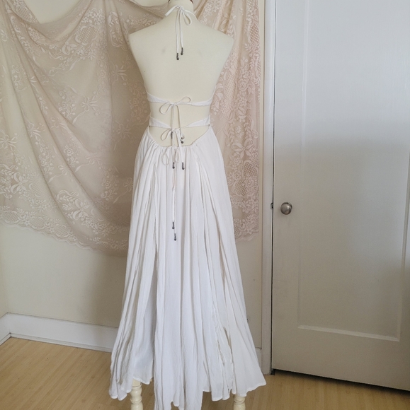 Free People white halter dress - Picture 4 of 12